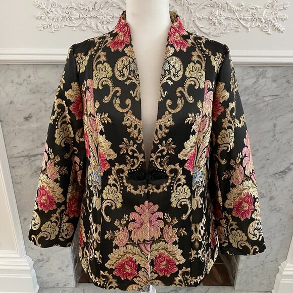 SOFT SURROUNDINGS NWT BRANCA JACQUARD JACKET PM - Picture 1 of 9